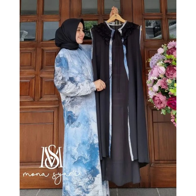 Qinaan gamis set rompi MONA SYARI BY ME