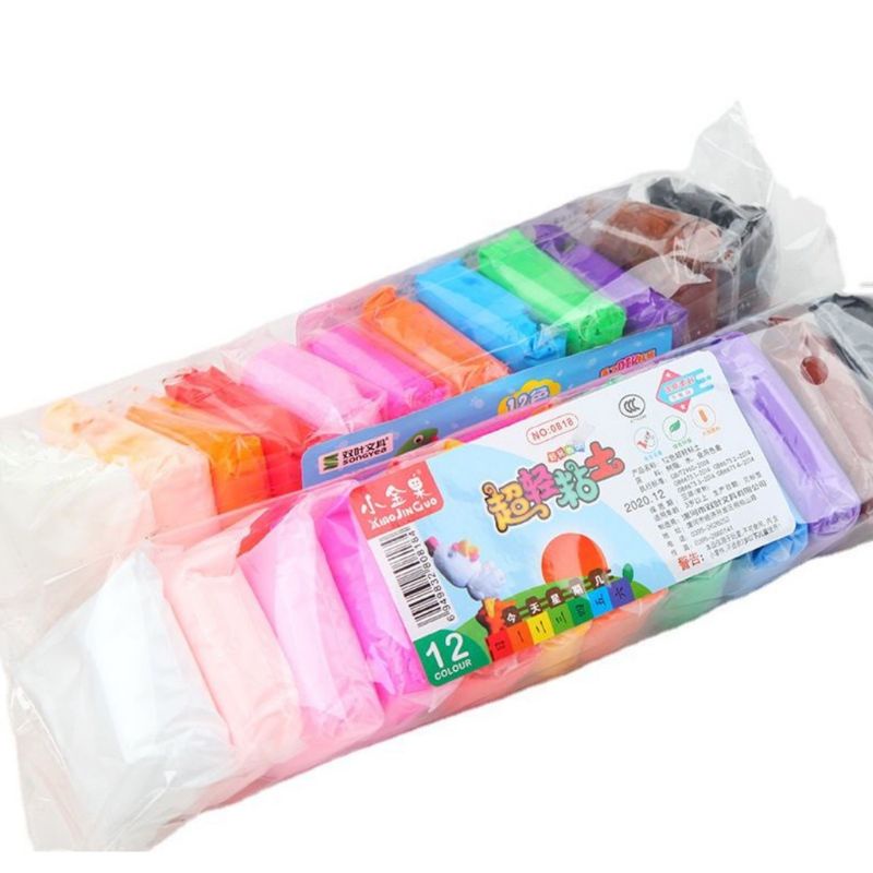 Magic Clay Mainan Anak isi 12 Pcs Edukasi Malam Lilin Smile Clay Dough Colour Play