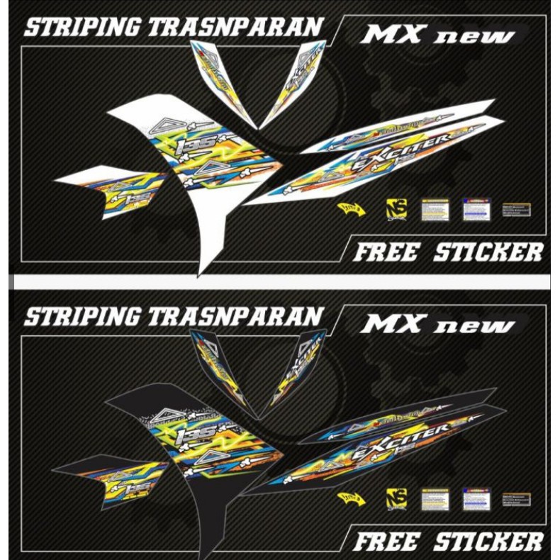 STIKER STRIPING VARIASI TRANSPARAN JUPITER MX NEW HOLOGRAM
