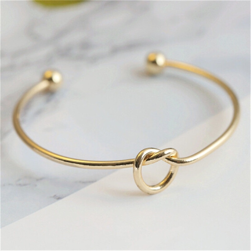 Gelang Model Terbuka Bahan Metal Warna Pink Gold Silver Hitam Gaya Eropa Amerika