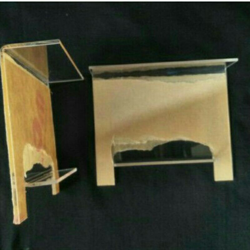 kaki akrilik 3 mm dudukan lampu hpl Lebar 20 cm