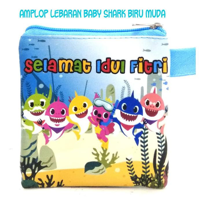 

New Arrival Dompet Pouch Amplop Angpao Karakter Baby Shark Biru Muda Idul Fitri Kwalitas Terbaik