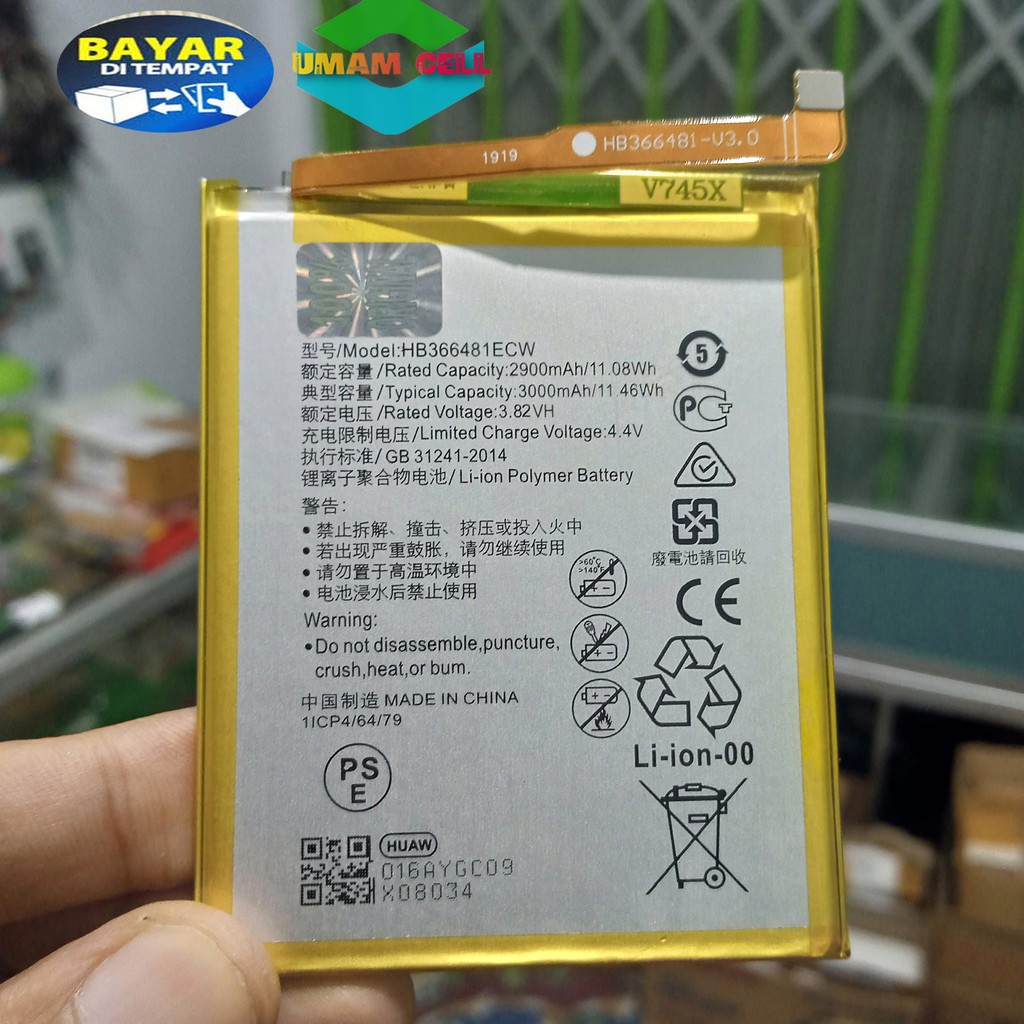 baterai batre Huawei HB366481ECW atau Baterai Honor 9i Honor 9 lite