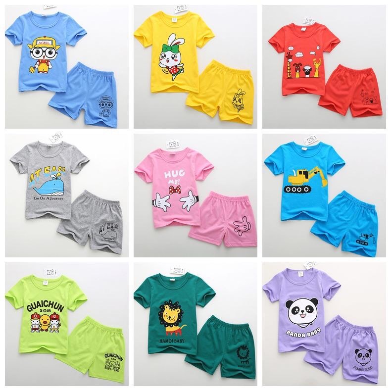 (Harga Grosir) Setelan Lengan Pendek Baju Tidur Anak Bayi Import RANDOM