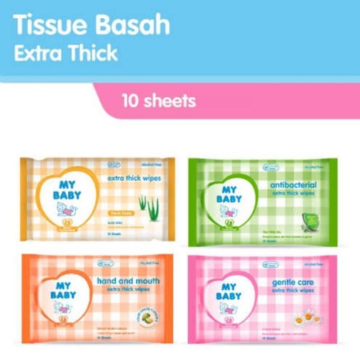 My Baby Wipes 10s - MyBaby Tissue Basah 10 Sheet  - Tissu Basah - Tisu Basah