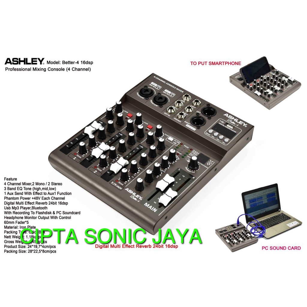 MIXER ASHLEY BETTER4 / BETTER 4 ORIGINAL GARANSI RESMI TERBARU