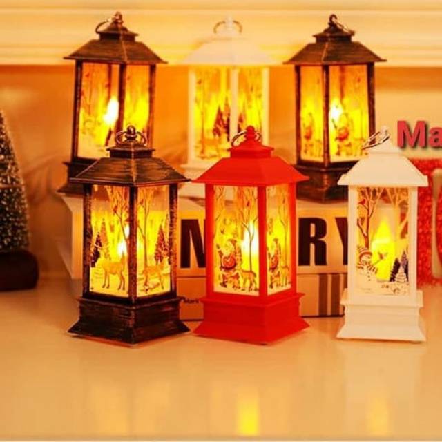 Hadiah box Lampu Natal LED Soevenir Christmas Murah Domba Yesus Santa