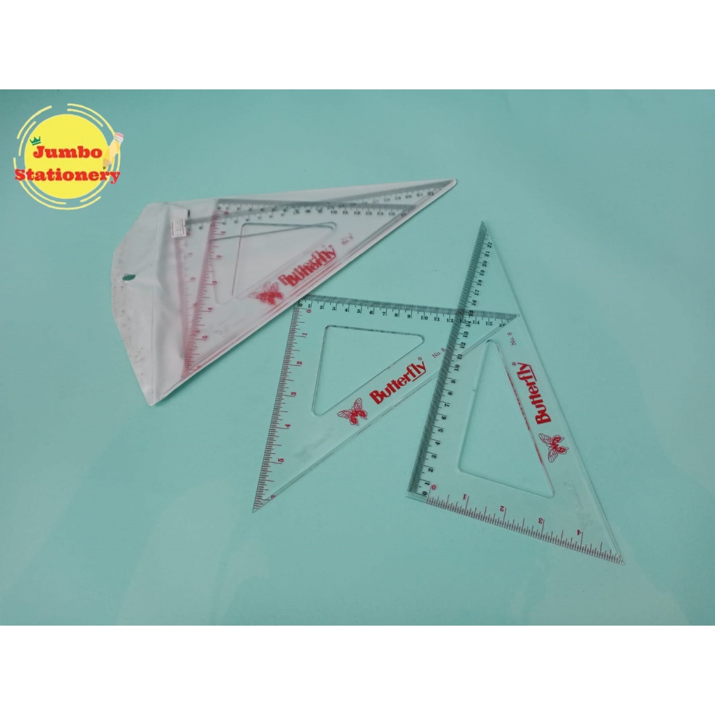 Penggaris Segitiga Butterfly no 8 / Triangle RuleR