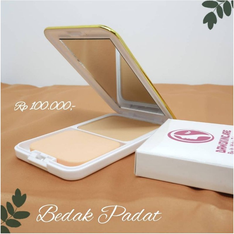 DRW Skincare Bedak Padat Glowing Natural Beige Pink Compact Powder By dr. Wahyu Triasmara