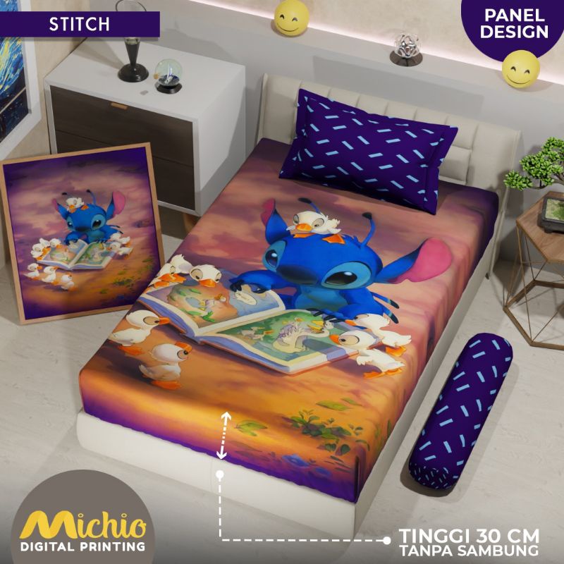 (NEW) Monalisa MICHIO - Bisa COD Sprei Single Set 120 120x200 No 3 Tinggi 30 30cm T30 Motif Kartun A