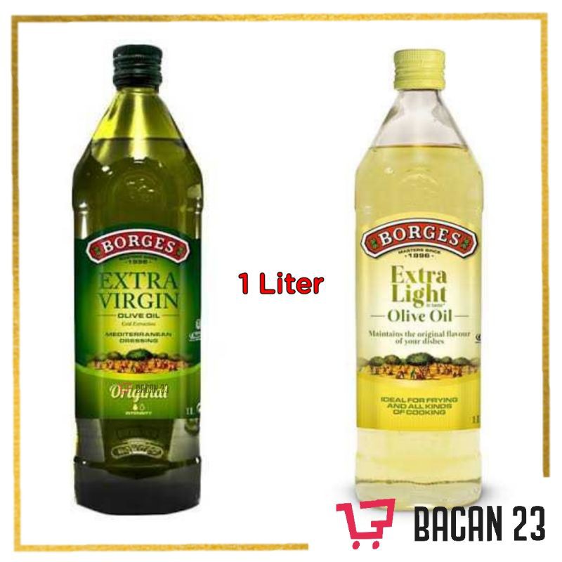 

Borges Olive Oil 1 Liter Minyak Zaitun Original ( Extra Virgin - Extra Light ) / Bacan23