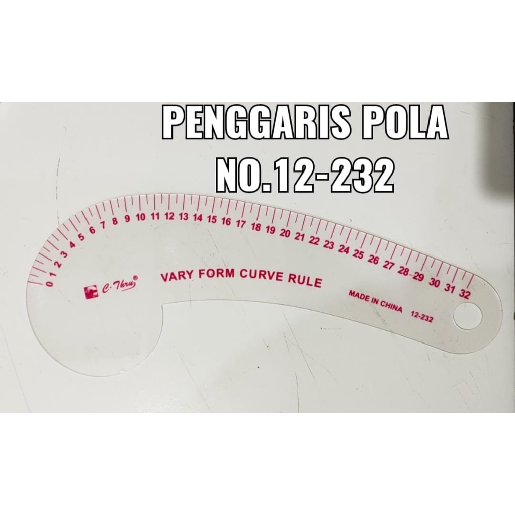 Penggaris Jahit / Menjahit No 12-232 / Penggaris Pola Bahan