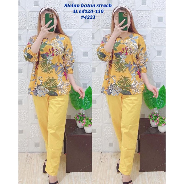 Stelan cp daun kombinasi jumbo