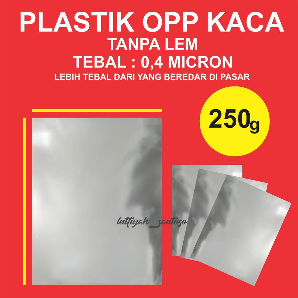 

Plastik opp tanpa lem 250 gram Lebar 8-15cm Murah Harga Grosir