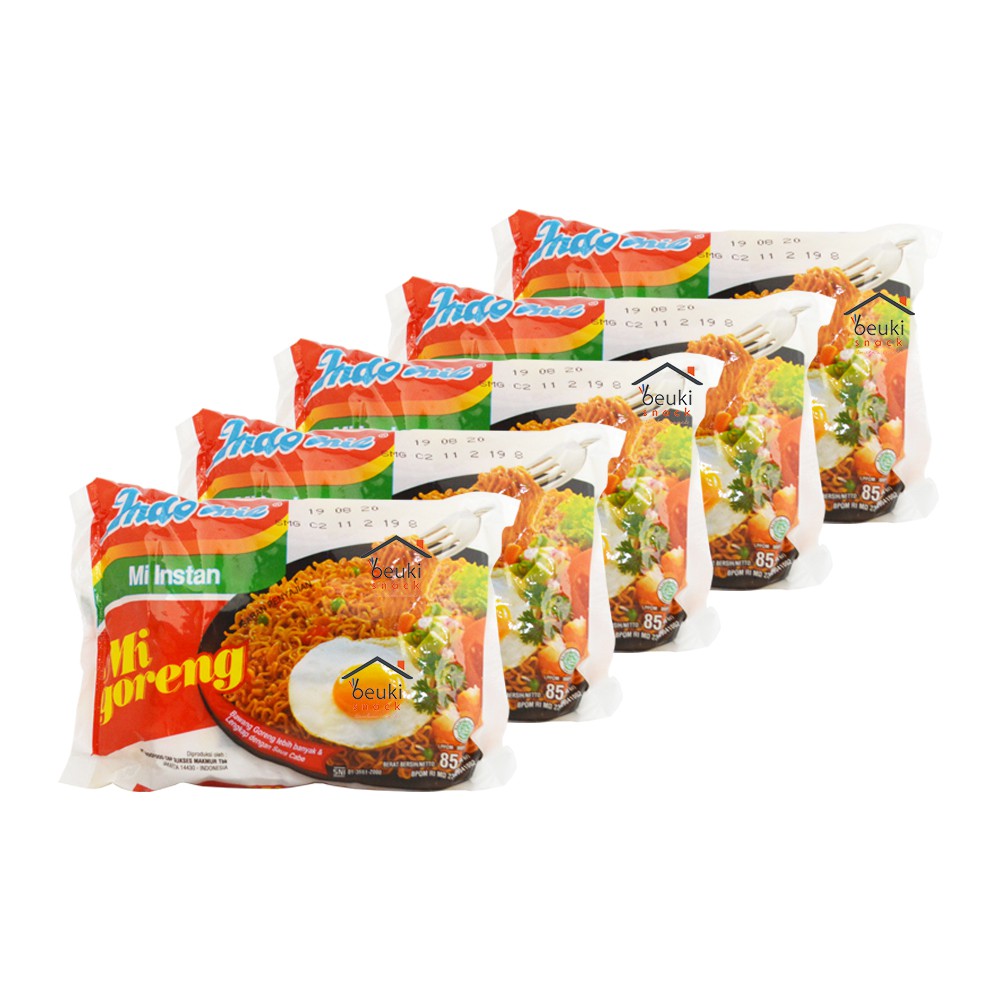 

Indomie Goreng Reguler Mi Instan Goreng Lengkap Bawang Goreng & Saus Cabe - 5pcs x 85gr
