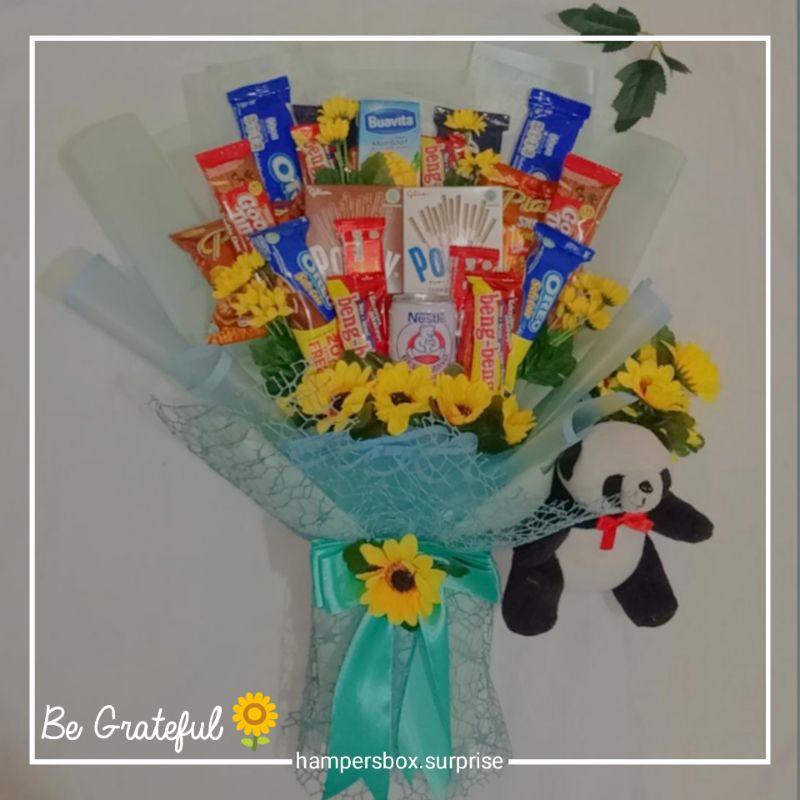 

bouqeut buket snack hadiah ulangtahun/wisuda