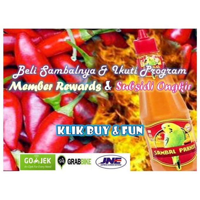 

ENAK Sambal Super Pedas Sambal Parkit 300 ml BANYAK RASA