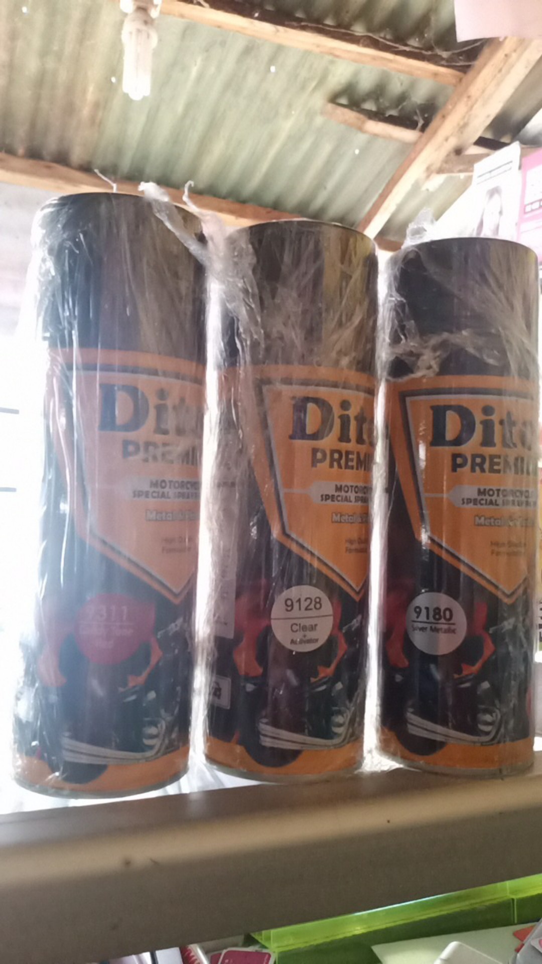 Diton Premium Candytone Green Yellow Blue Violet + Silver Cat Semprot