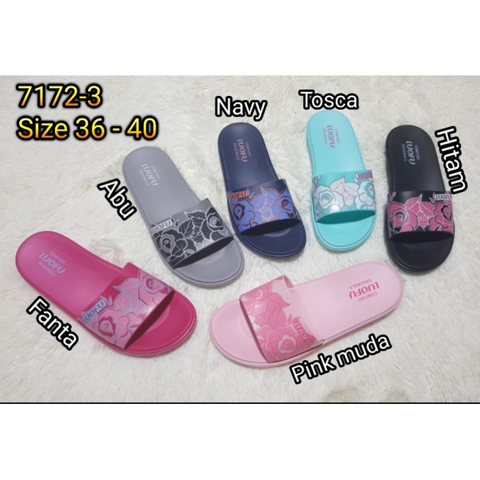 Jelly sandal  cewek import luofu  karet  sendal kokop wanita 