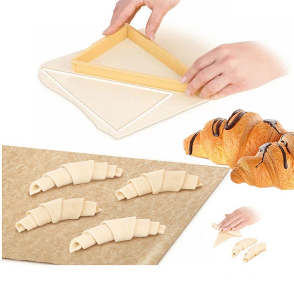 REBUY Bake Biscuits Cutter Cookie Cake Cutter Croissant Mold Decorations Fondant Tool Gadgets Kitchen Tool Bread Croissant Maker/Multicolor