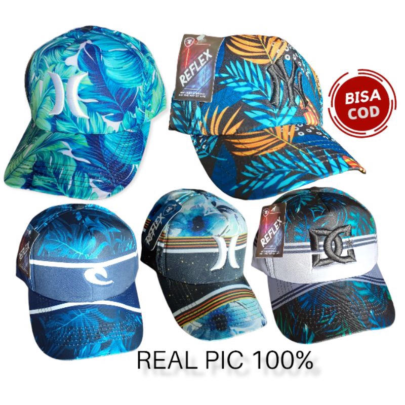 TOPI PRIA WANITA DISTRO PREMIUM FULL PRINT  cap NY-DC-HURLEY-RIPCURL/ TOPI PANTAI DISTRO NY PRIA WANITA FULL PRINT