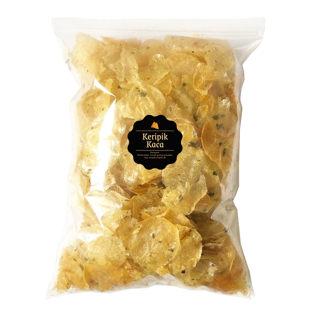 [DELISH SNACKS] Keripik Kaca Asin (Grosir) 500gr / Snack Cemilan Camilan Kripik Enak Gurih Original