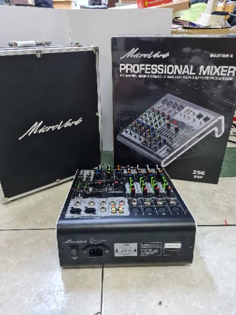 MIXER AUDIO MICROVERB MASTER4/MASTER 4 4CH FREE KOPER USB-BLUETOOTH-SOUNDCARD TO PC BARU ORIGINAL