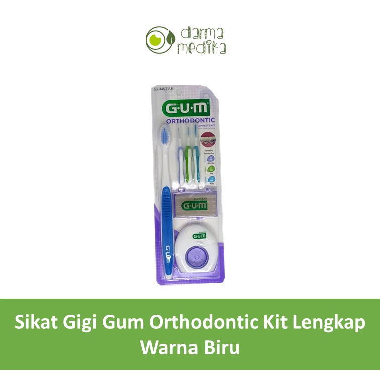 Sikat gigi GUM Ortho orthodontic Kit lengkap untuk pasien Behel Kawat Gigi