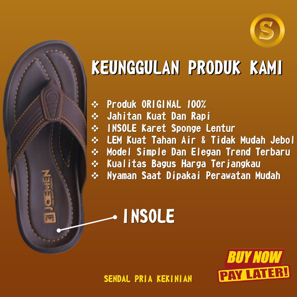 Sendal Casual Pria Sandal Kulit Pria Sendal Cowok Kekinian Sendal Laki Laki Dewasa Original S20-1