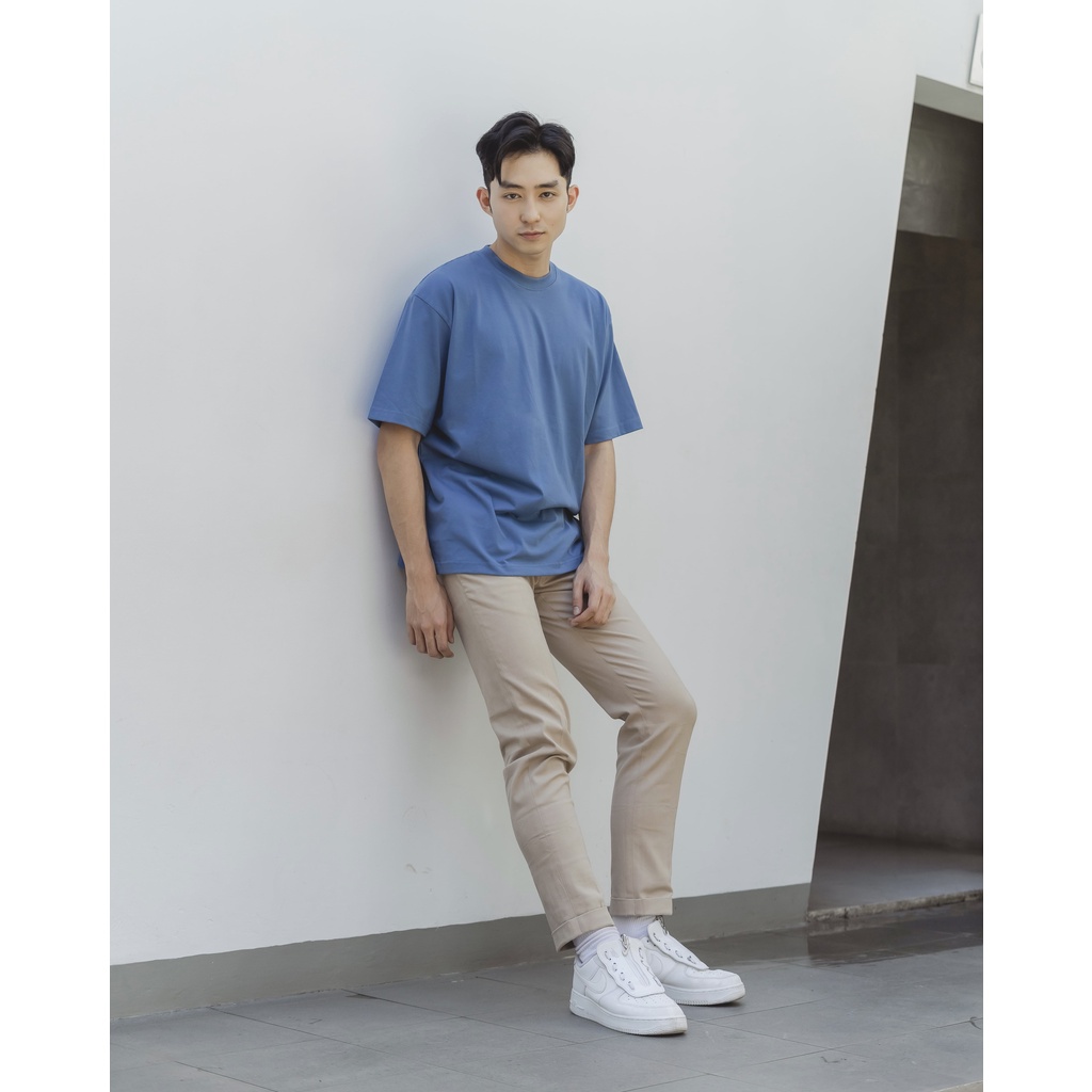 Osaka Oversized Tshirt In Steel Blue- Kaos Oversize Pria dan Wanita Steel Blue - Blank Apparel
