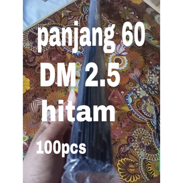 BATANG RUJI BAMBU JERUJI SANGKAR BURUNpanjang:60cmG HITAM DOFF