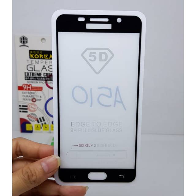 KOREAN Tempered Glass Samsung A5 2016 5.2 inchi TG 5D Samsung A510 FULL SCREEN Guard FULL GLUE