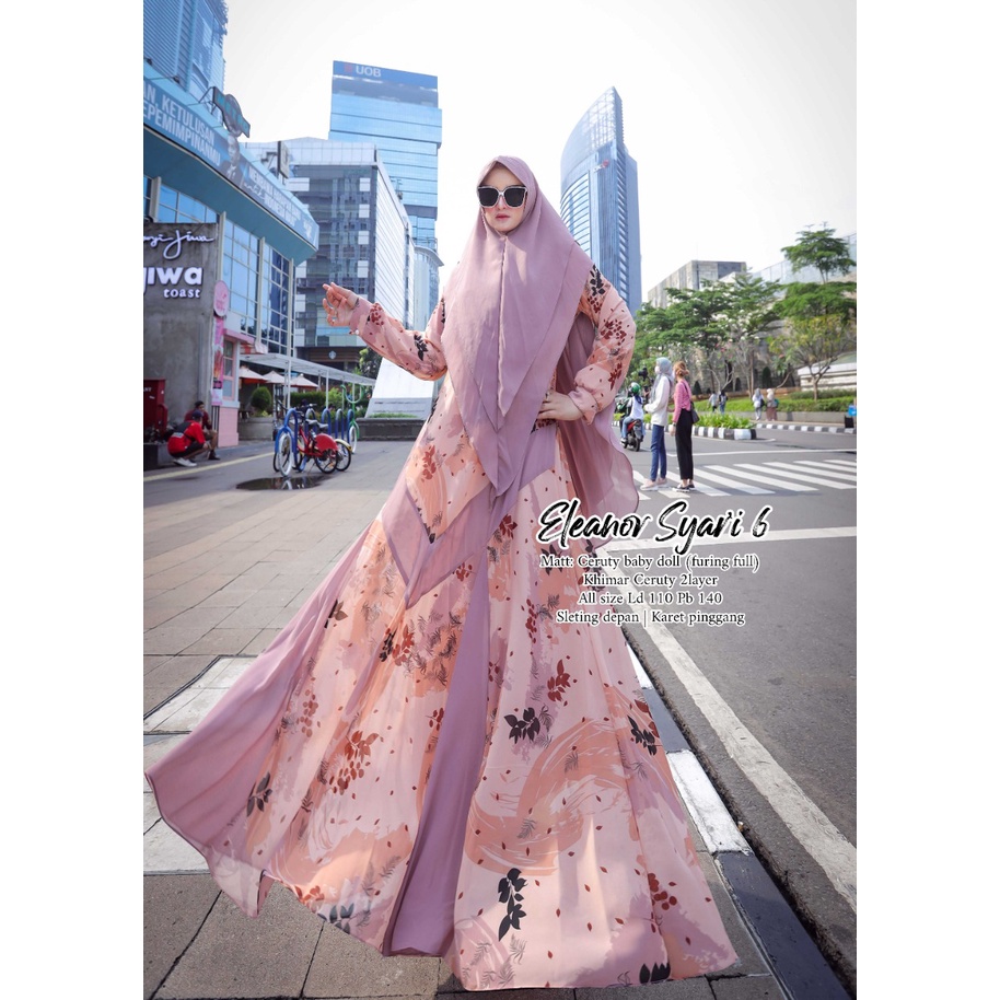 Zahira1808 Eleanor 6 Syari Ibu Busui Dress Hijab Muslimah Atasan Terlaris Gamis Syari Ori Best Seller-5