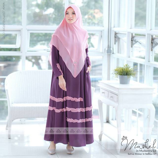 JASMINE MASHEL DRESS JASMINE GAMIS BUSANA MUSLIM ORIGINAL