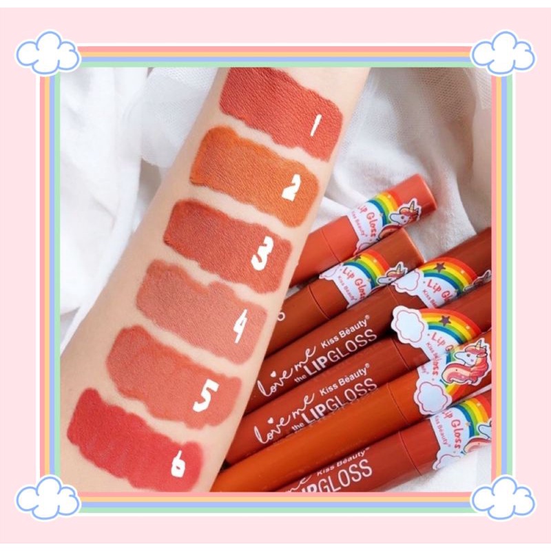 PROMO!!!LIP GLOSS MATTE UNICORN/LOVE ME KISS BEAUTY