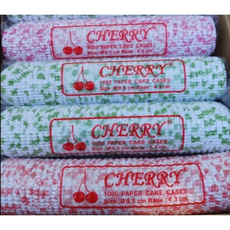 

Cake Cases Cherry 9.5 FLORA / Bolu Cherry 9.5 Motif / Kertas Bolu 9.5 Warna