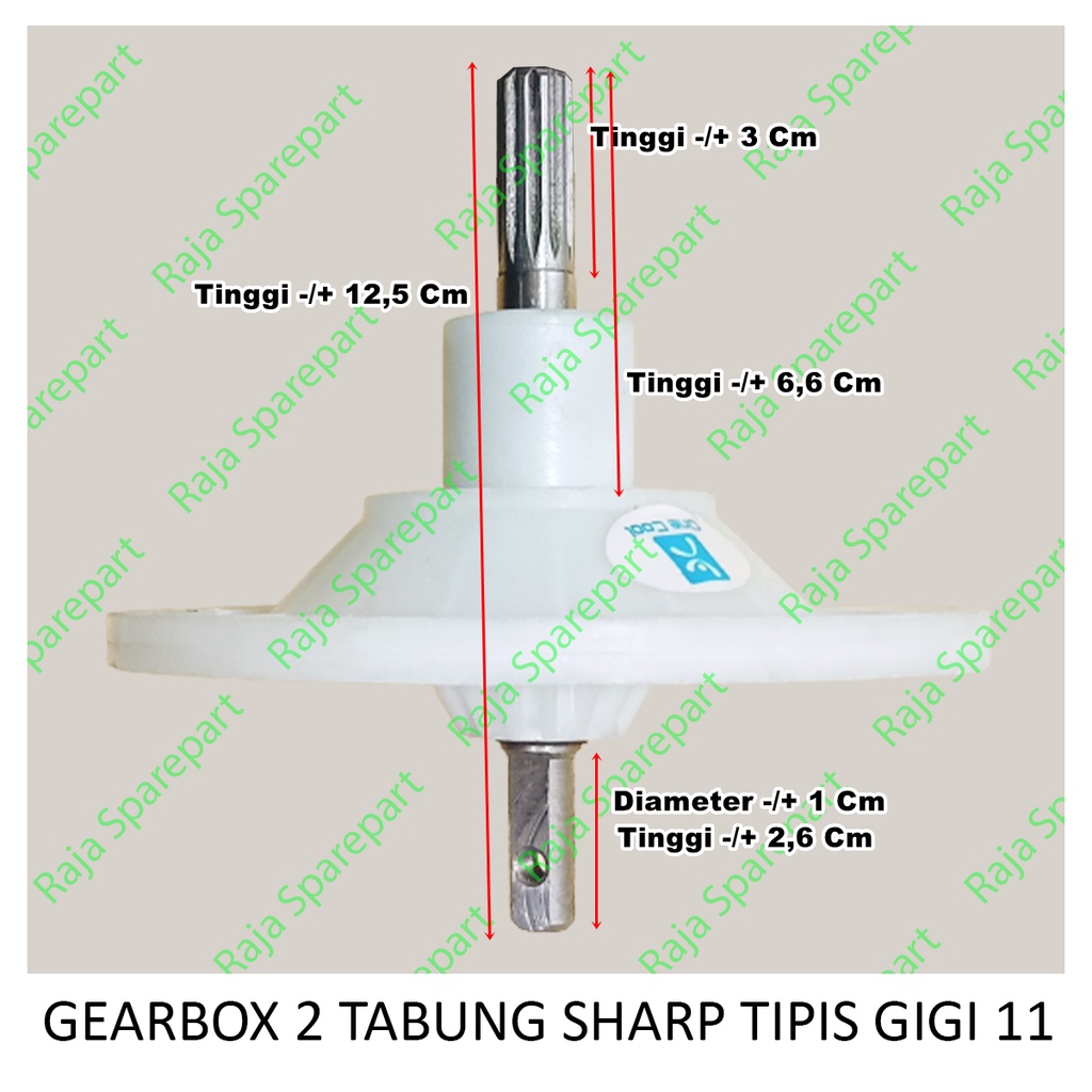 Gearbox Mesin Cuci 2 Tabung Sharp Tipis Gigi 11 GB14 GHTG11