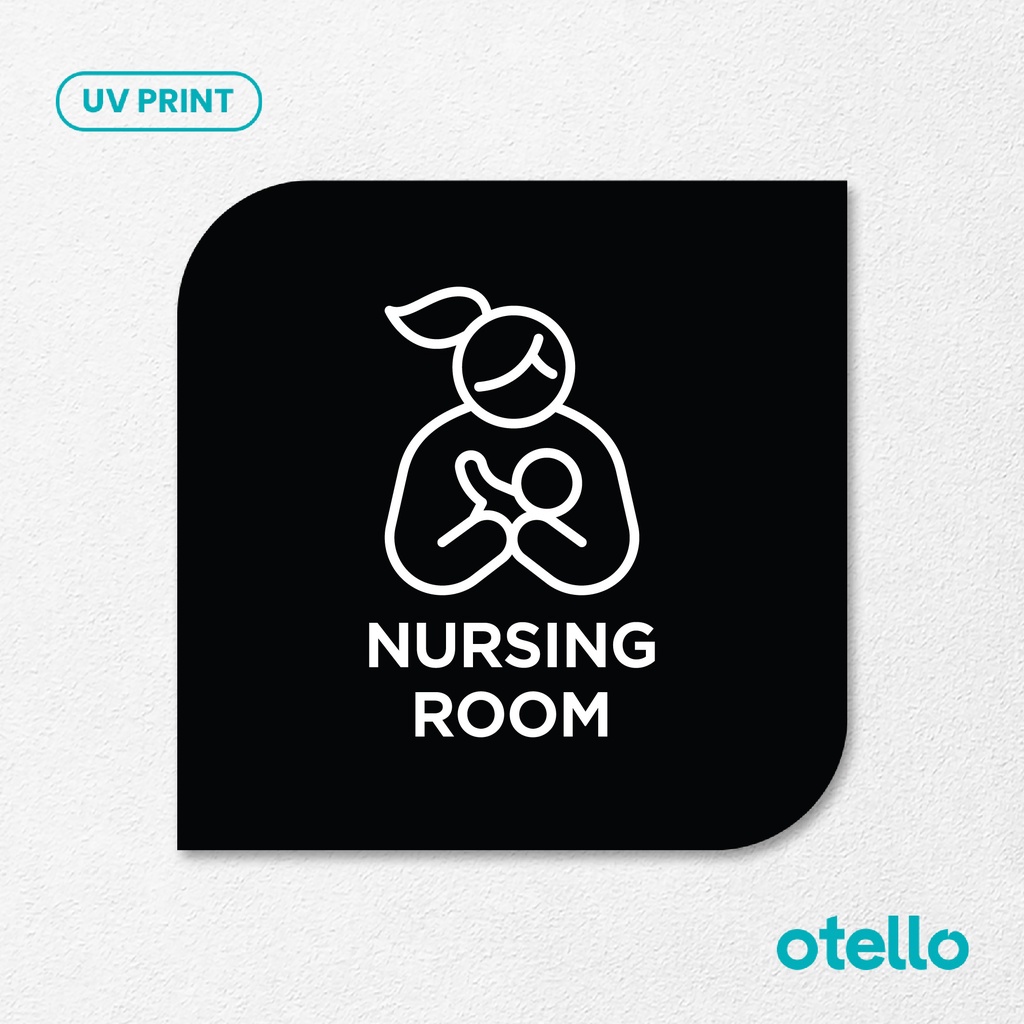 Nursing Room Sign Board Akrilik Tempel Sign Dinding Sticker Papan Label Acrylic Restoran Dinding Petunjuk Toko Cafe