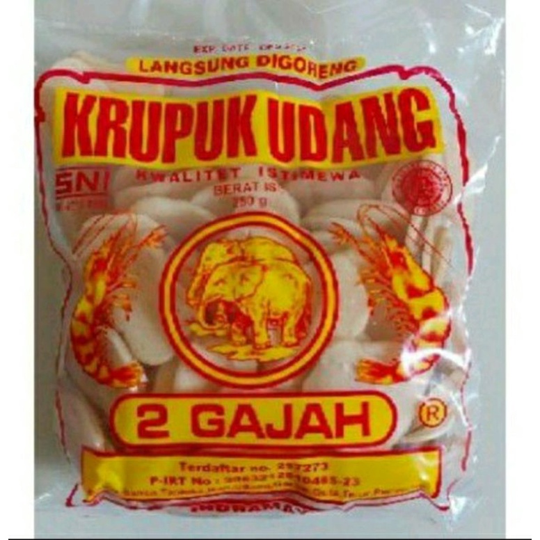

KERUPUK UDANG MENTAH CAP 2 GAJAH 250 gr