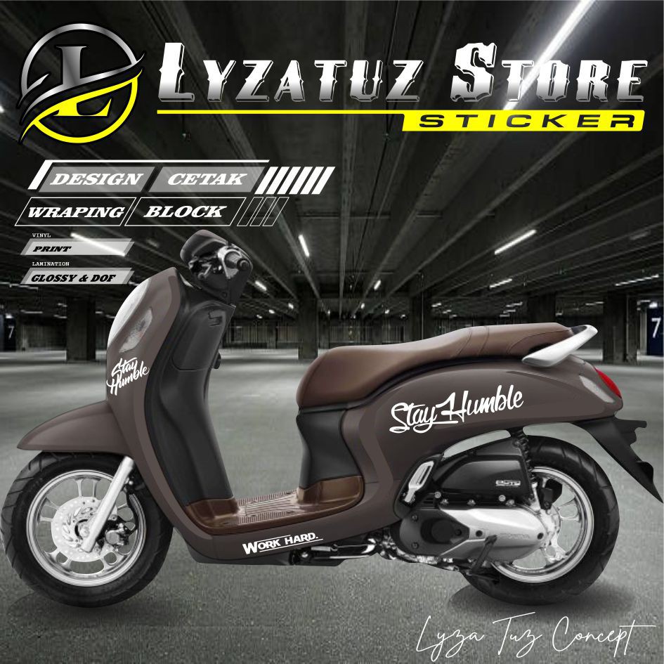 STIKER scoopy shark Cutting motor scoopy keren