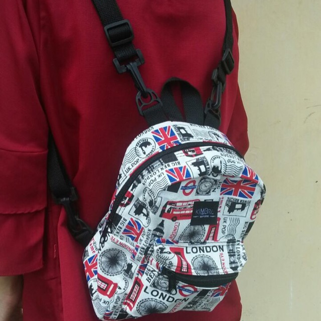 mini backpack (bisa sling bag bisa backpack) bahan canvas
