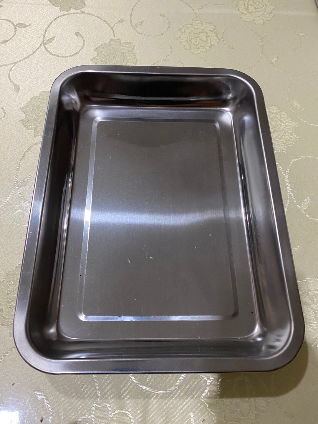 Nampan Baki Stainless Steel Tebal 36x27x4.8cm Kuat Food Tray