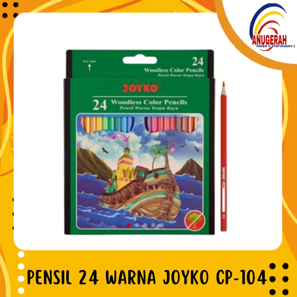 

PENSIL WARNA JOYKO CP-104 24 WARNA BISA DIHAPUS (PCS)