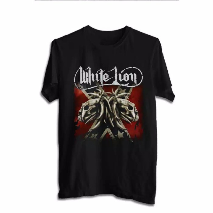 Kaos Distro Murah Band White Lion Band 02