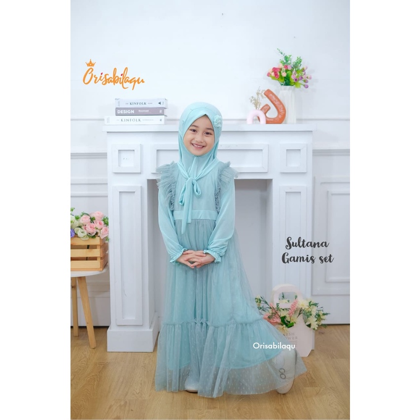 GAMIS ANAK TUTU GAMIS PESTA ANAK PEREMPUAN DRESS TUTU ANAK GAMIS SET SULTANA DRESS ANAK TUTU SET GAM