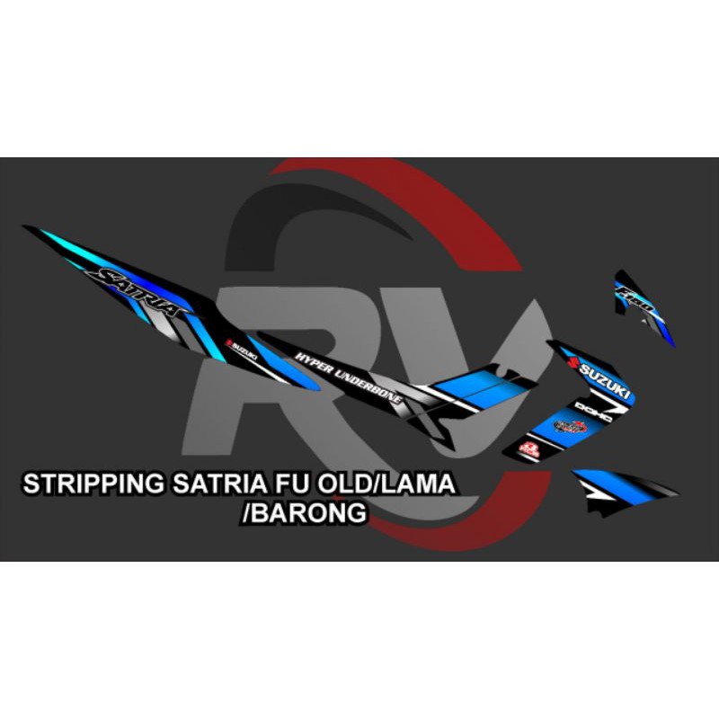 stripping stiker variasi Suzuki satria Fu barong/Fu lama tahun 2010-2012