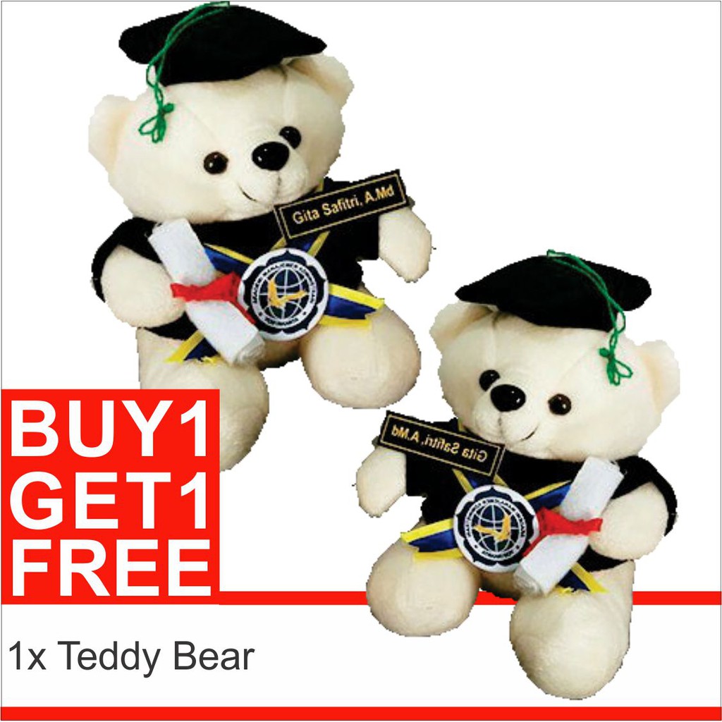 Paket Boneka Wisuda Teddy Bear Imut 20cm