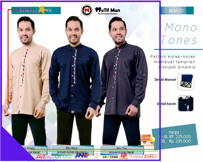 ❤BISA COD❤ KOKO PRIA DEWASA LENGAN PANJANG MUTIF MAN 22 / CUCI GUDANG - Abu-abu, S