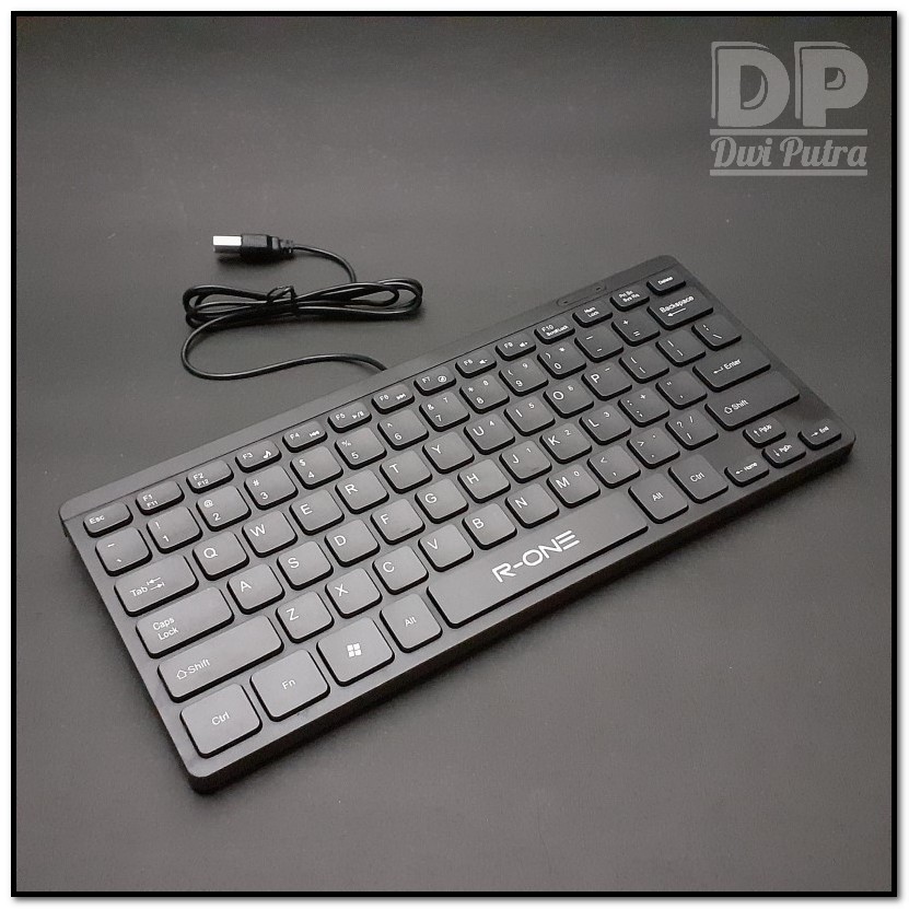 KEYBOARD MINI R-ONE R-1602 USB // R1602 CHOCO OFFICE MULTIMEDIA // LAPTOP PC KOMPUTER ANDROID