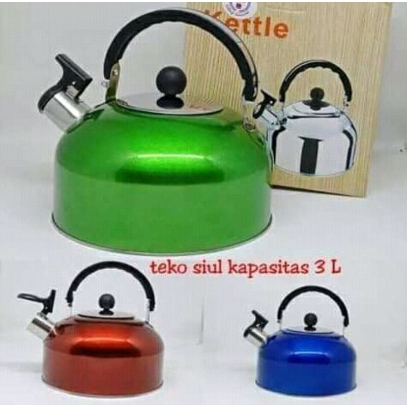 Teko siul warna stainless 3liter